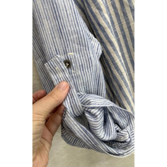 UMGEE Women's Striped Long Sleeve Button Up Shirt Size Large - Picture 9 of 9